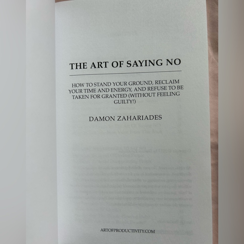 The Art of Saying No Book - Picture 3 of 3